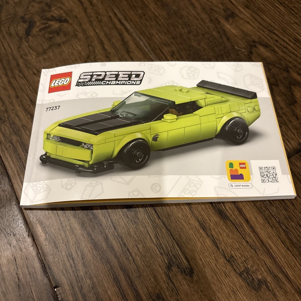 Lego Speed Champions 77237 Dodge Challenger SRT Hellcat Instructions Manual